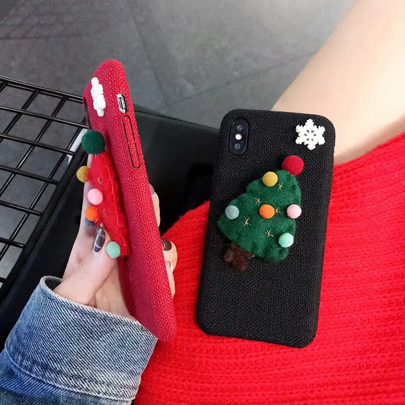 Милый Рождественский чехол EPENA для iphone X XR XS Max мультяшный пушистый с