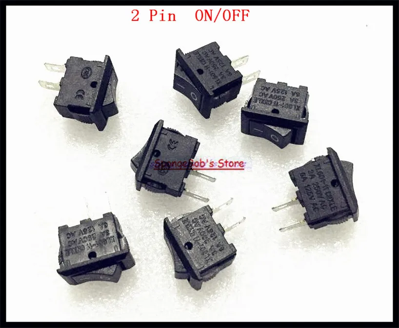 100 шт./лот 2 Pin ВКЛ/ВЫКЛ I/O 10*15 мм SPST оснастка в мини-лодке кулисный переключатель 3A