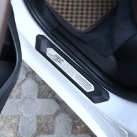 2pcs car door sill protector plate cover trim abs car styling for bmw x3 x4 g01 g02 2018 2020 car interior accessories with logo