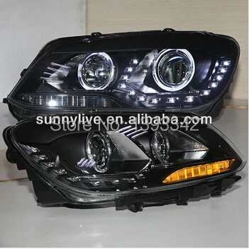 Для VW Touran светодиодный головной светильник линзы проектора Bi Xenon 2010 2013 год PW|projector