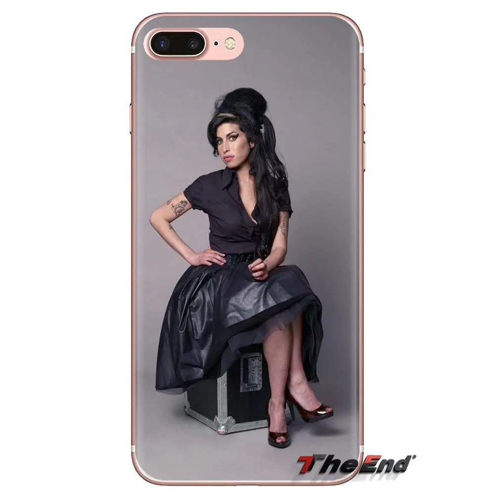 hybrid amy winehouse For iPod Touch Apple iPhone 4 4S 5 5S SE 5C 6 6S 7 8 X XR XS Plus MAX Transparent Soft Shell Covers |
