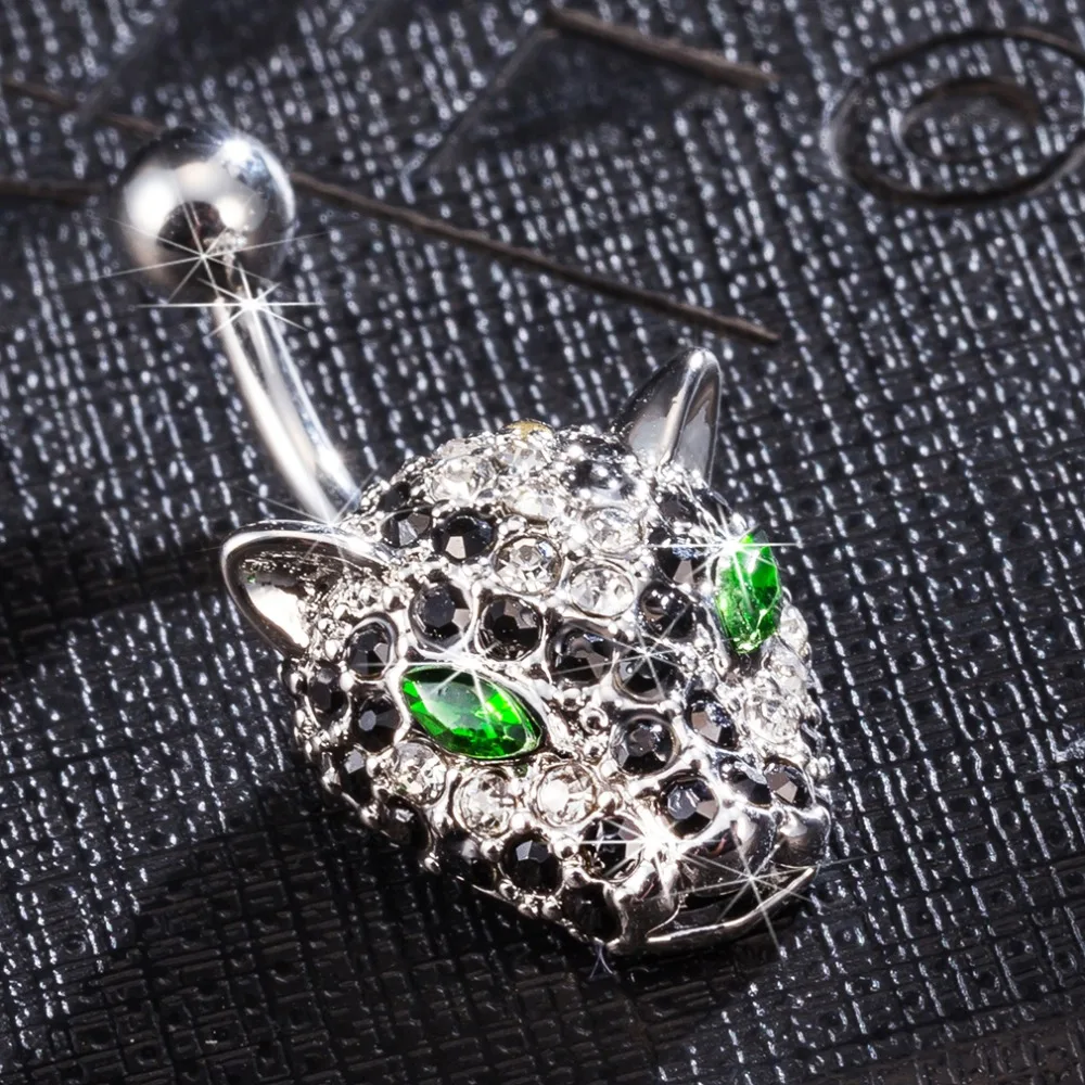 Deluxe Animal Surgical Steel Belly Button Piercings Medical Stainless Navel Piercing Wolf Ring Jewelry | Украшения и аксессуары