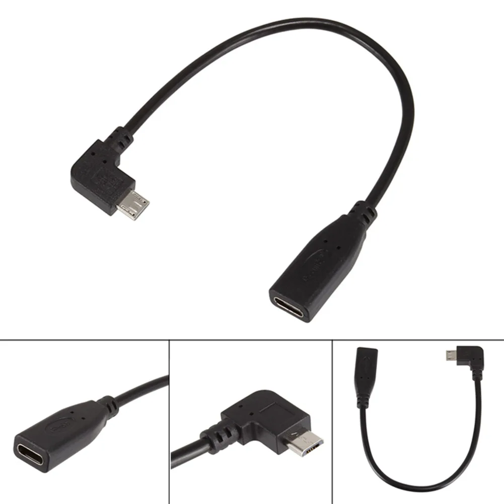 Кабель-удлинитель Micro USB 90 градусов 20 см | Электроника