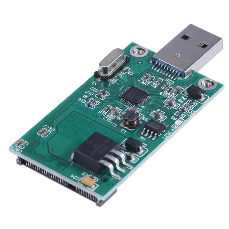 Портативный мини PCI-e mSATA SSD к USB 3,0 адаптер конвертер корпус мобильный жесткий диск SSD Кнопка загрузки компьютера карта для 30X50 мм mSATA SSD