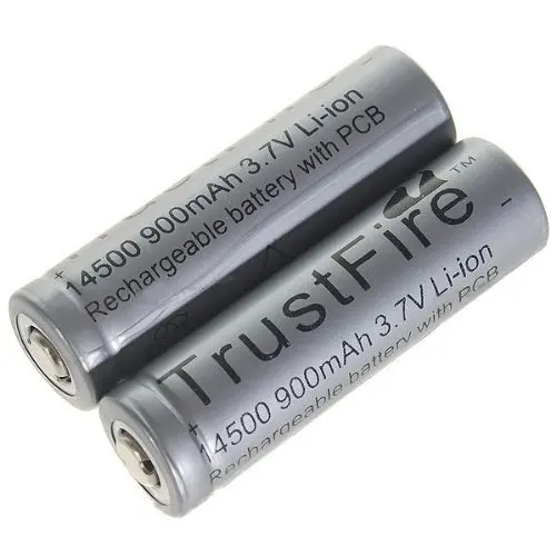 

10pcs/lot TrustFire 14500 3.7V 900mAh Rechargeable Protected Battery Lithium Batteries For Flashlights Torch with PCB