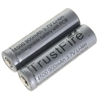 10pcslot trustfire 14500 3 7v 900mah rechargeable protected battery lithium batteries for flashlights torch with pcb