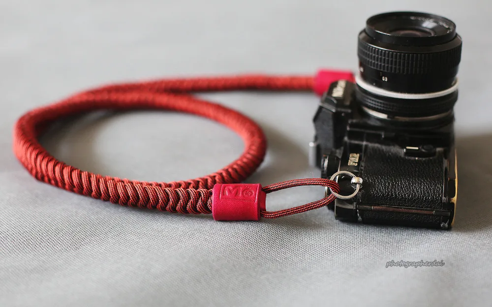 Red and black 12mm Camera neck shoulder strap Hand knit Chinese knot handmade &amp Windmup | Электроника