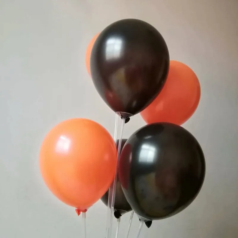 100 Latex balloon 10Inch 1.5g orange ballons decors Halloween balloons happy birthday for boys | Дом и сад