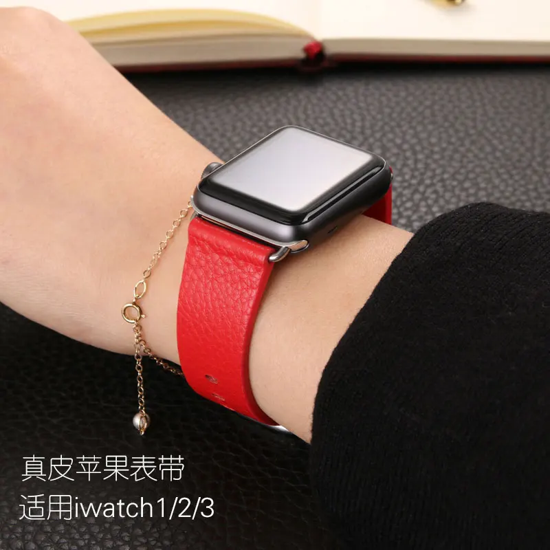 Ремешок для Apple Watch 44 мм 42 40 38 сменный Браслет из натуральной кожи с петлей iwatch series 5