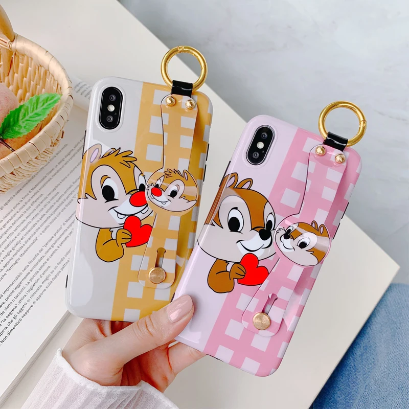 Для iphone XR XS max X мультфильм чип и Дейл ремешок мягкий чехол для телефона 8plus 7 7plus 6 6S
