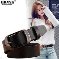 hot sell black buckle fashion wide genuine leather belt woman vintage cow skin belts women top quality strap female for jeans