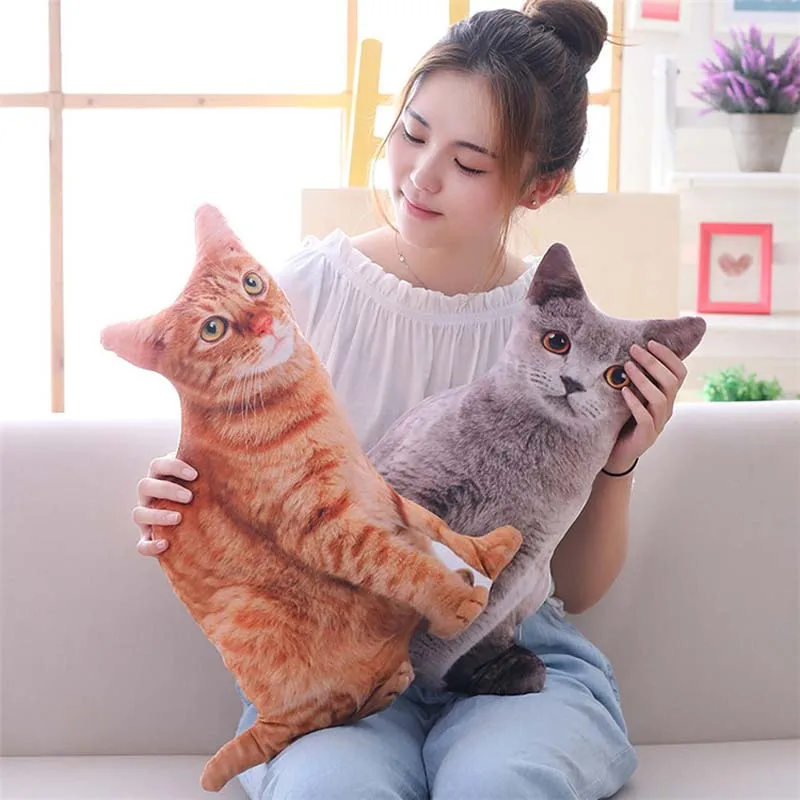 Плюшевые кошачьи подушки, мягкие куклы, игрушки, Мультяшные животные, подушка для дивана, кровати, Декор, милые плюшевые игрушки для детей, подарок