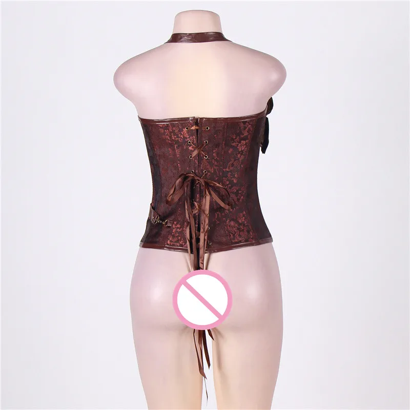Comeondear Корсет Топ Vetement Femme Gothique Burlesque костюмы AB2231 Винтаж Плюс Размер Холтер Мода Ropa стимпанк Mujer