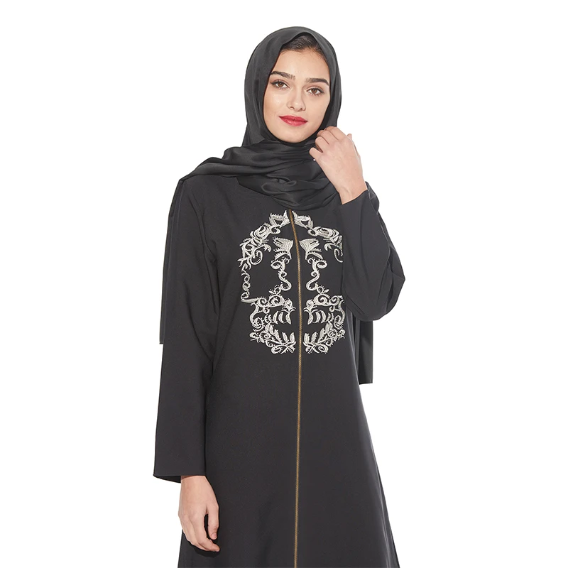 Мусульманские платья Дубай Abaya с вышивкой модное мусульманское женское платье