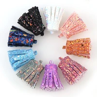 10pieces sparkling faux suede tassel charm pendant diy necklace bracelet bangle findings jewelry accessories
