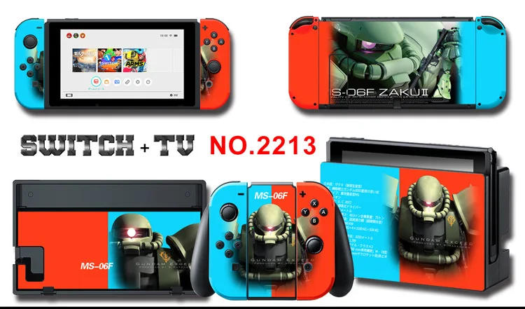 Для nintendo Switch Pain sticker консоль Dock Joy Con полное покрытие цветной бумажной кожи Закаленное стекло протектор экрана от 2000-2305
