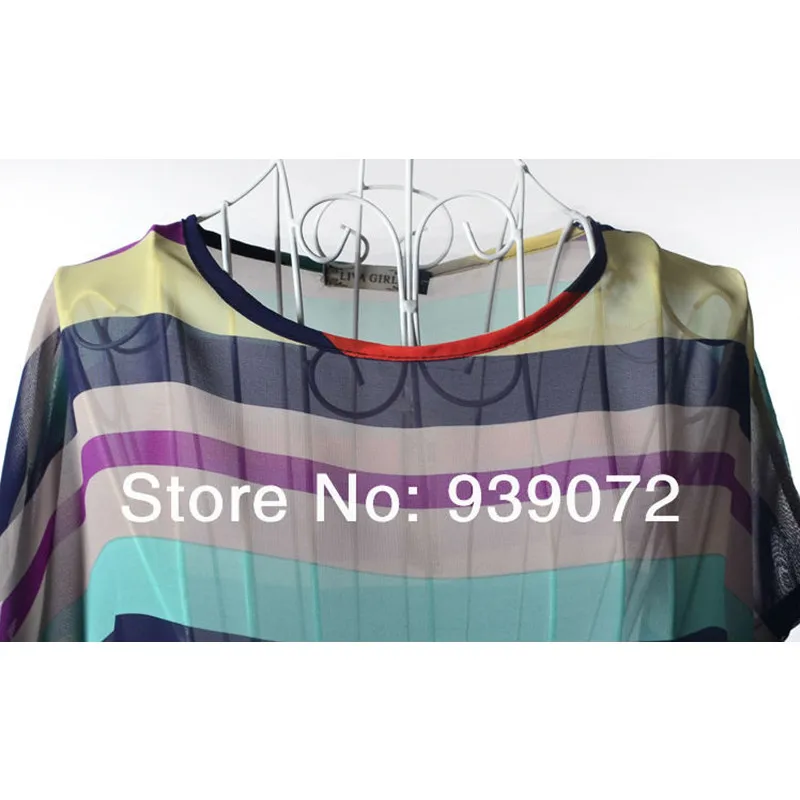 2020 женская футболка шифоновая полосатая Camisas Femininas женские Топы Летняя модная