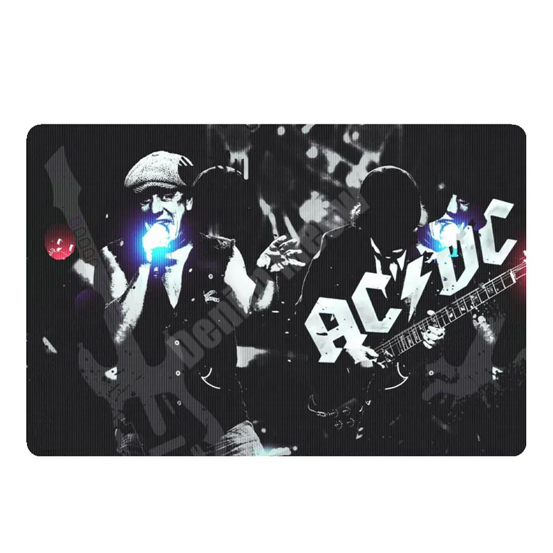 I 20x30 см ACDC винтажные металлические жестяные вывески для бара, кафе, паба, казино, домашний декор, тарелки в стиле ретро, музыкальная доска, художественный плакат, рок наклейки на стену N264 - Цвет: I