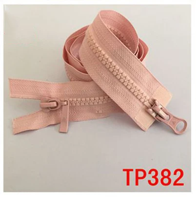 Meetee 5 шт. 80 см 5# Многоцветный резиновый двойной открытый хвост молния Сделай Сам пуховик Домашний текстиль Одежда ручная вышивка двойная голова молния - Цвет: Light pink