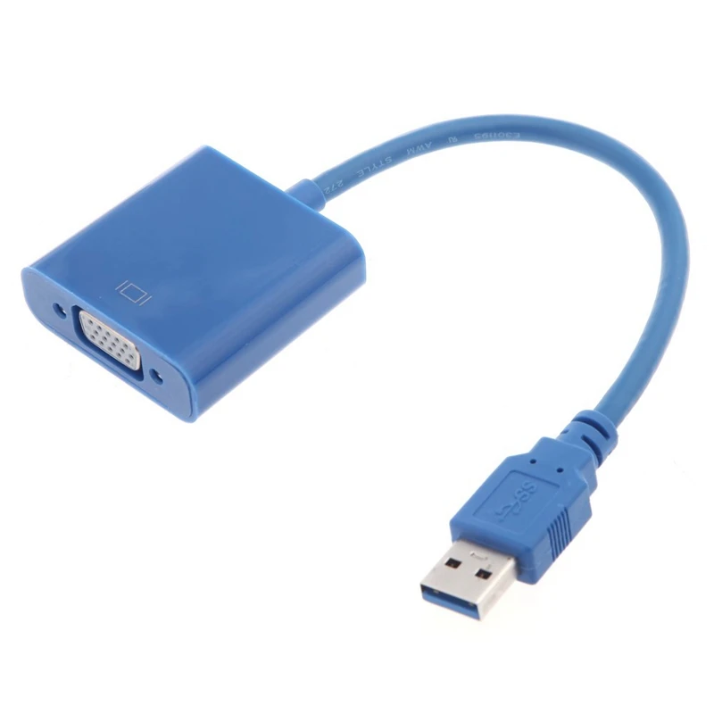 USB 3 0 к VGA Мульти дисплей адаптер конвертер внешняя видеокарта синий| |