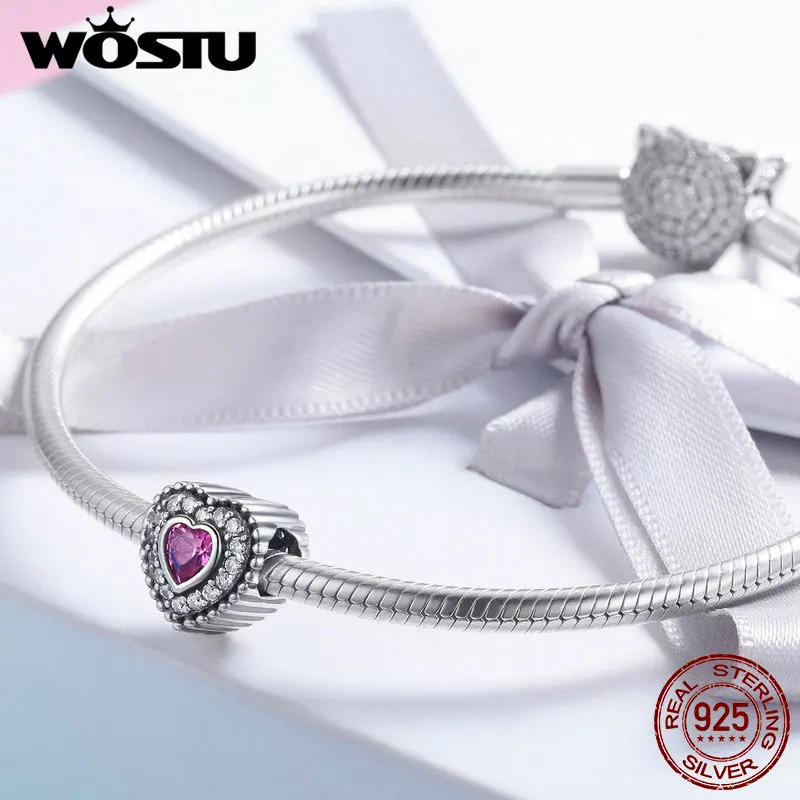 WOSTU 100% Настоящее Стерлинговое Серебро 925 пробы романтические подвески в виде