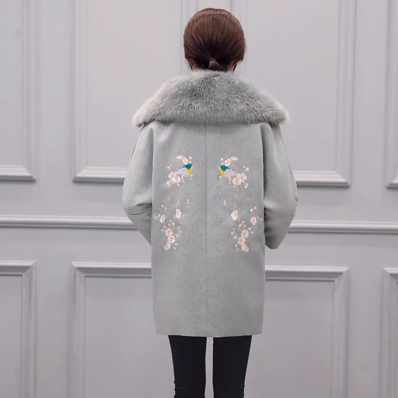 Office Lady Women Winter Wool Blend Coat Slim Covered Button and Jacket Regular Outerwear | Женская одежда