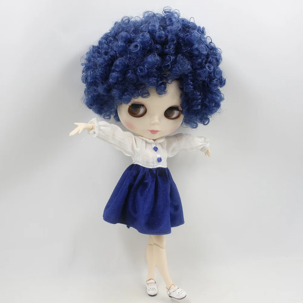 Кукла блайз ICY DBS No.BL6221Blue афро волосы шарнирное тело белая кожа Neo 1/6 BJD ob24 аниме