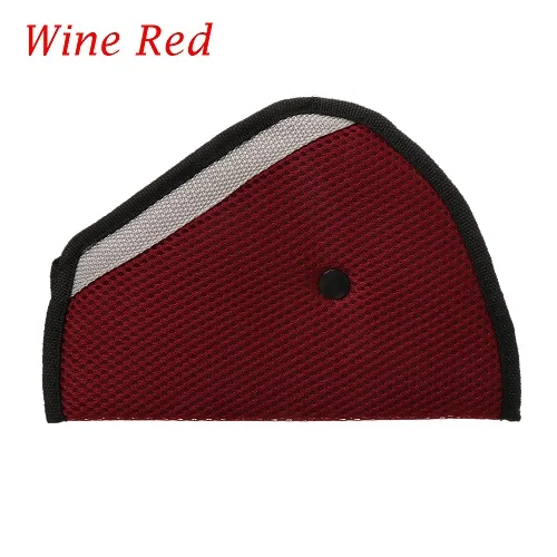 wine red 1 шт. треугольный детский автомобильный регулятор ремня безопасности, аксессуары, защита для ребенка, красный/синий/серый/бежевый цвет - Название цвета: wine red