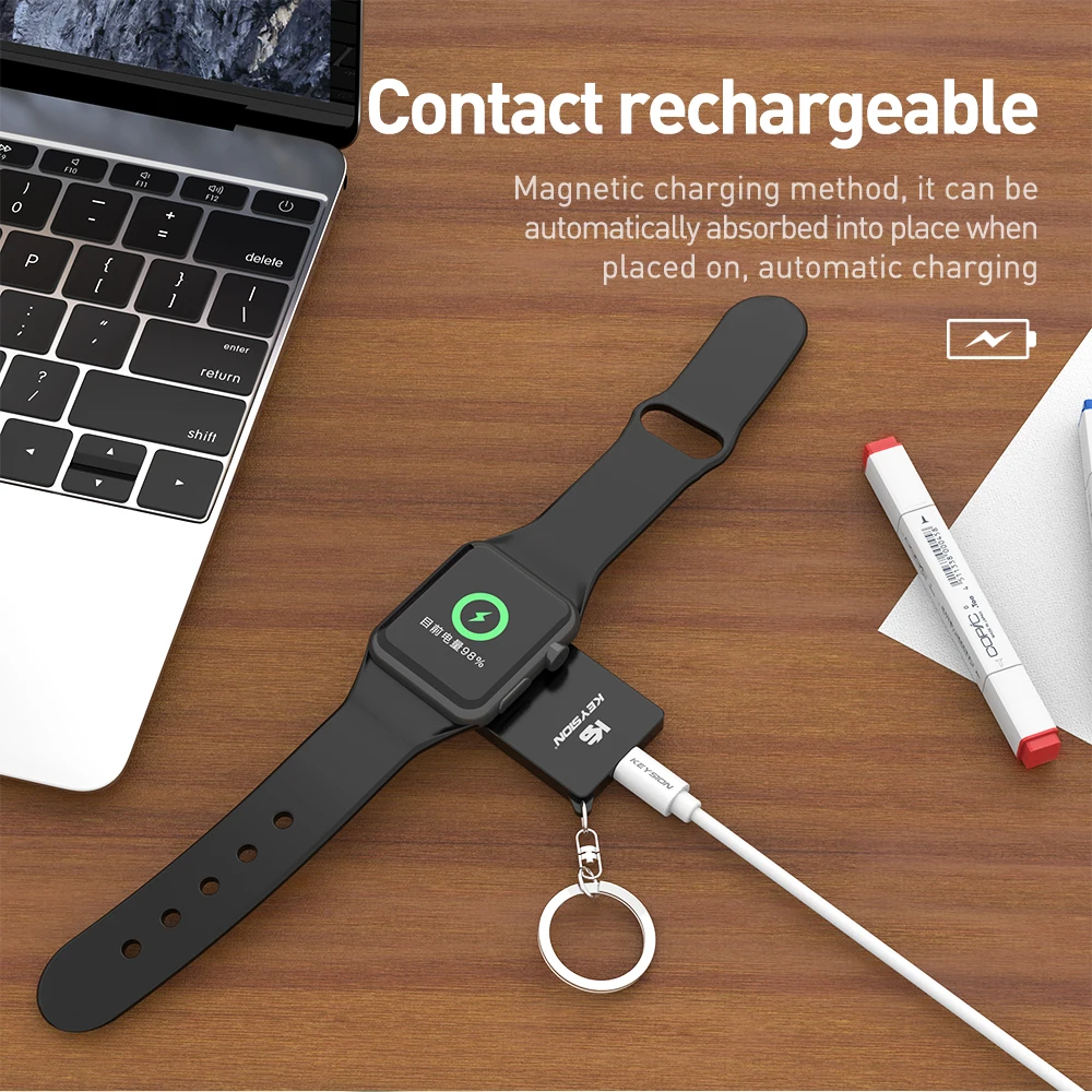 KEYSION магнитное Беспроводное зарядное устройство для Apple Watch серии 4 3 2 1