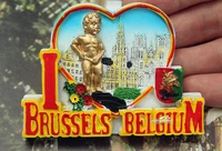 belgium brussels tourist travel souvenir 3d resin decorative fridge magnet craft worldwide gift idea