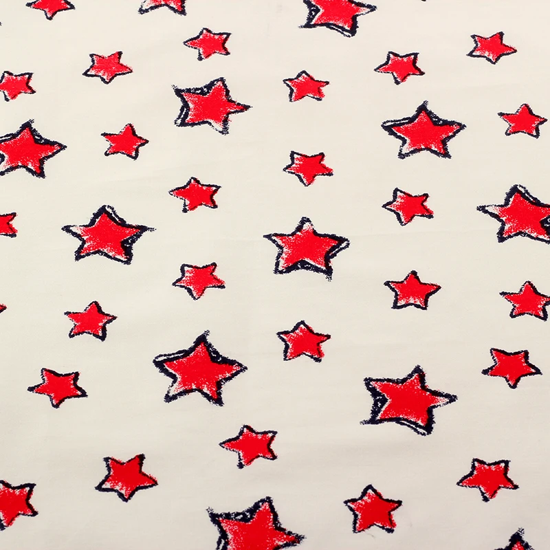 Винтаж хлопок Ткань звезды полосы печатных DIY лоскутное S для игрушки одежда