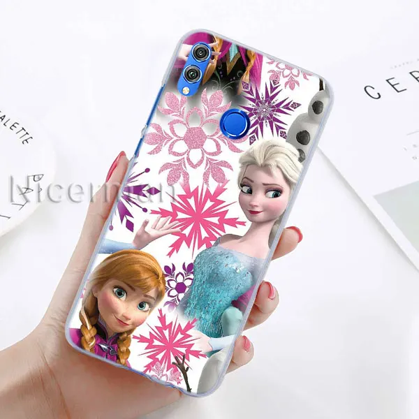 A-06 Чехол для телефона для Honor Y9 Y7 Y5 Y6 Y9 Honor 10 20 Lite 8X 8A играть прозрачную крышку панк Эльза тату принцесса Капа Coque - Цвет: A-06