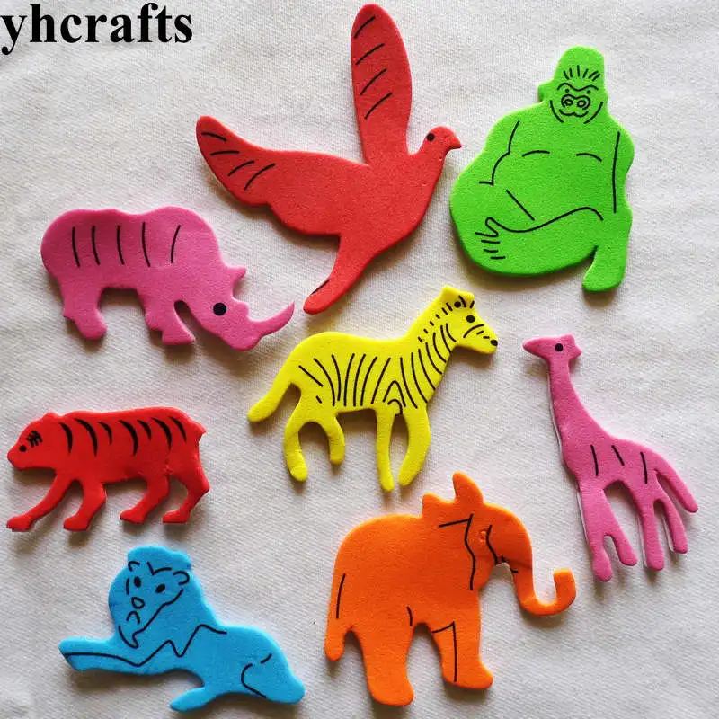 20PCS 4.5-7cm 1 упаковка/Партия. Красочные наклейки из вспененного материала в виде машины. Украшения детской комнаты, Обучающие Игрушки для раннего развития, игрушки ручной работы для детей - Цвет: 20PCS 4.5-7cm