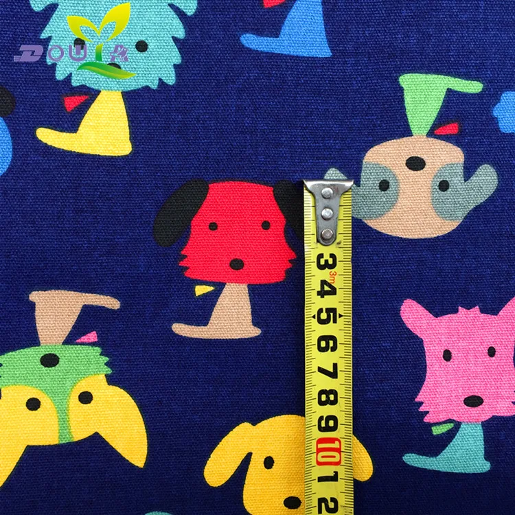1 yards / blue bottom graffiti printed canvas puppy DIY handmade fabric cloth curtains sofa table cushion pillow | Дом и сад