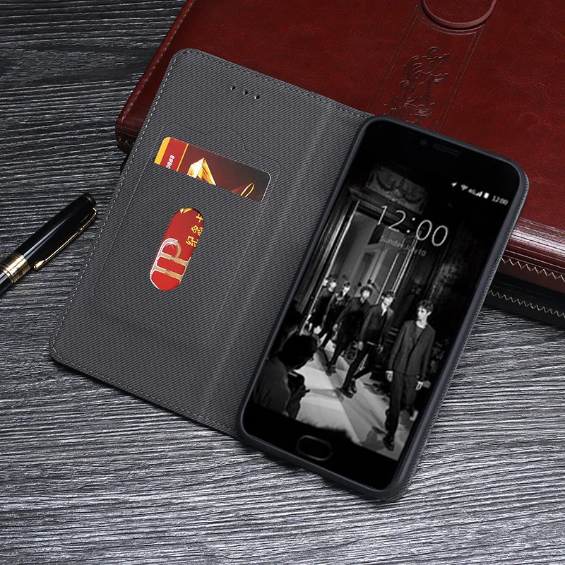 Umi C Note чехол Роскошный кожаный флип для защитный телефона Ретро задняя