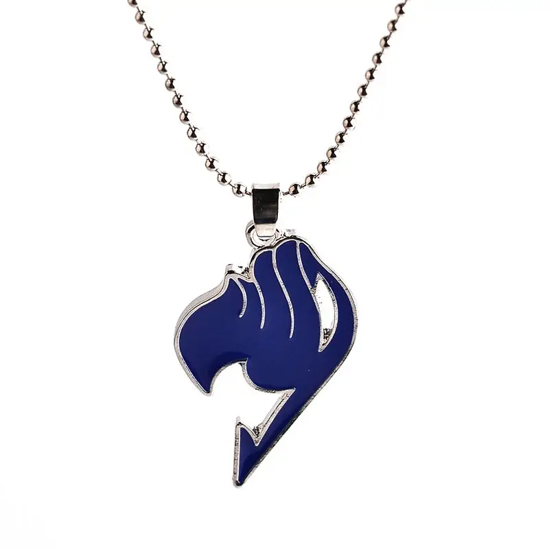 Новый синий черный розовый красный цвет Фея хвост аниме логотип кулон ожерелье