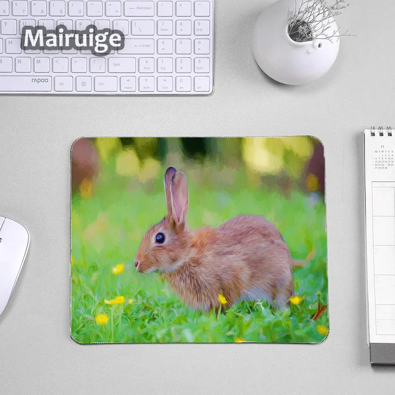 Mairuige маленький размер 220x180x2 мм милый кролик животные Коврик для мыши и игр в ПК