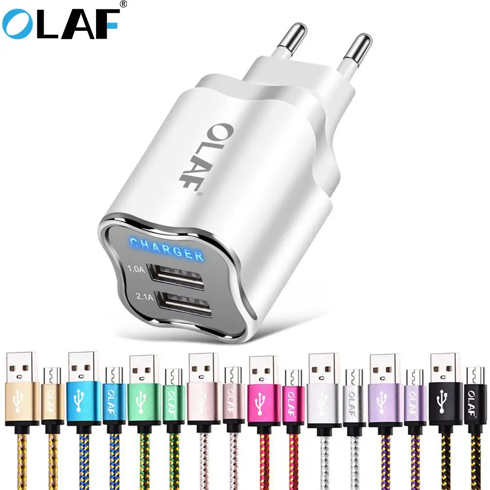 Зарядное устройство Olaf 5V2A USB адаптер EU/US быстрое настенное дорожное зарядное для