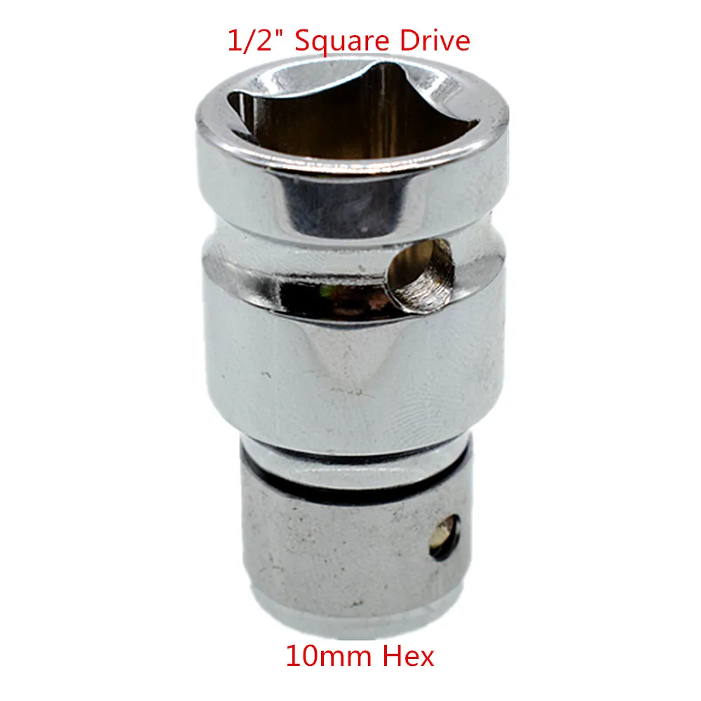 1pc Adaptor Socket Набор отверток 1/" с квадратным приводом до 1/4" 8 мм 10 мм с шестигранным хвостовиком, адаптер для ударных бит, гаечный ключ, инструмент для преобразования - Цвет: 1pc Adaptor Socket