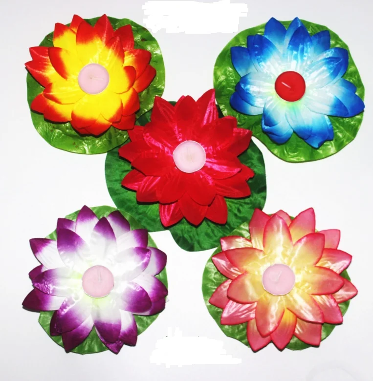 Водостойкая шелковая лампа в форме лотоса молитвенная желающая летающая