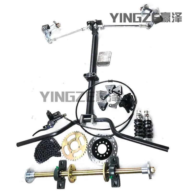 GO KART KARTING ATV UTV Buggy 65CM Rear Axle Sprocket Brake Disc Rotor With Front Steering Handlebar | Автомобили и мотоциклы