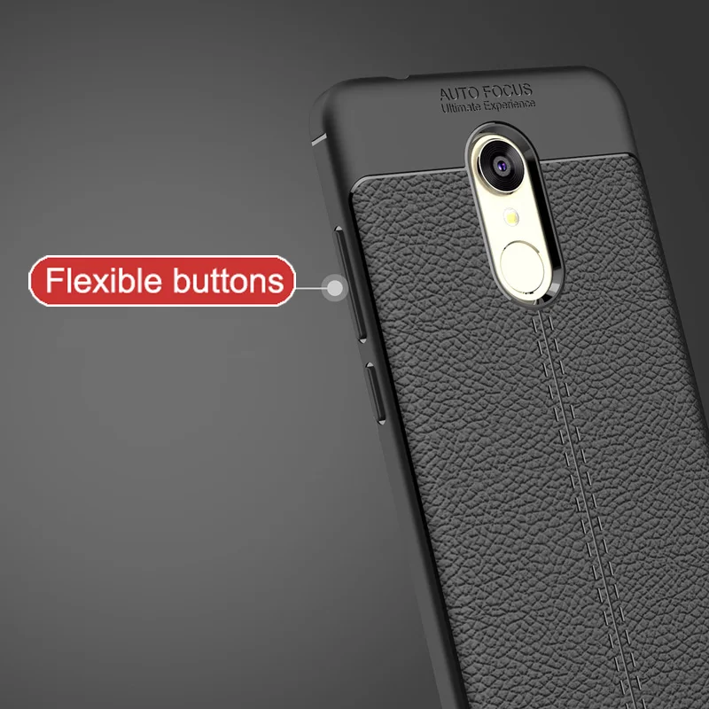 Beworlder For Xiaomi Redmi 5 Case TPU Anti Slip Lichee Pattern Soft Silicone Anti-Knock Phone Cover ShockProof Redmi5 |