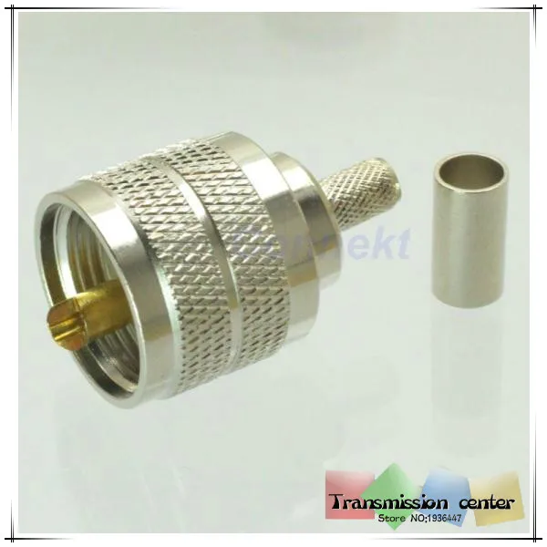 Бесплатная Доставка 10X UHF PL 259 pl259 обжимной RG58 RG142 RG400 LMR195 RG223 РФ разъем Адаптера