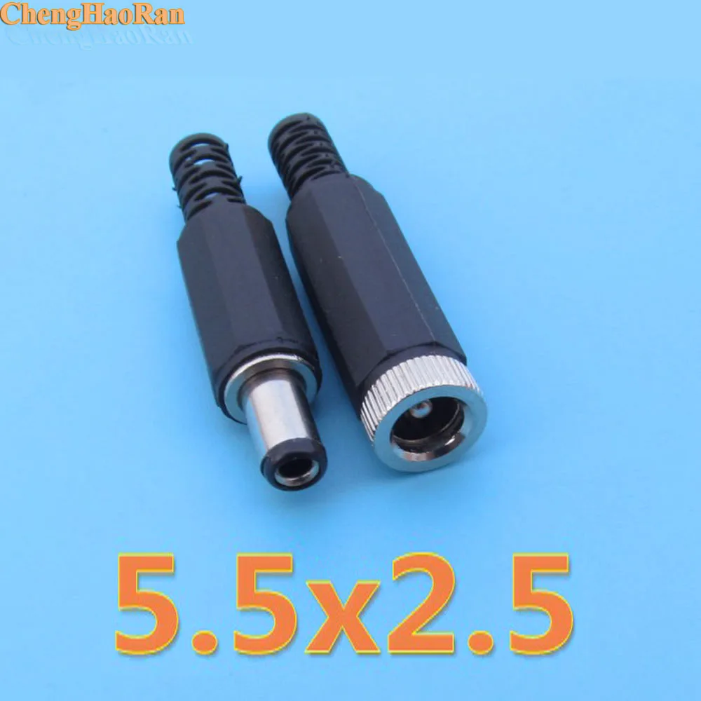 ChenghaoRan 1000 шт. 2 5x5 5x9 мм короткий штекер питания постоянного тока разъем + гнездо |