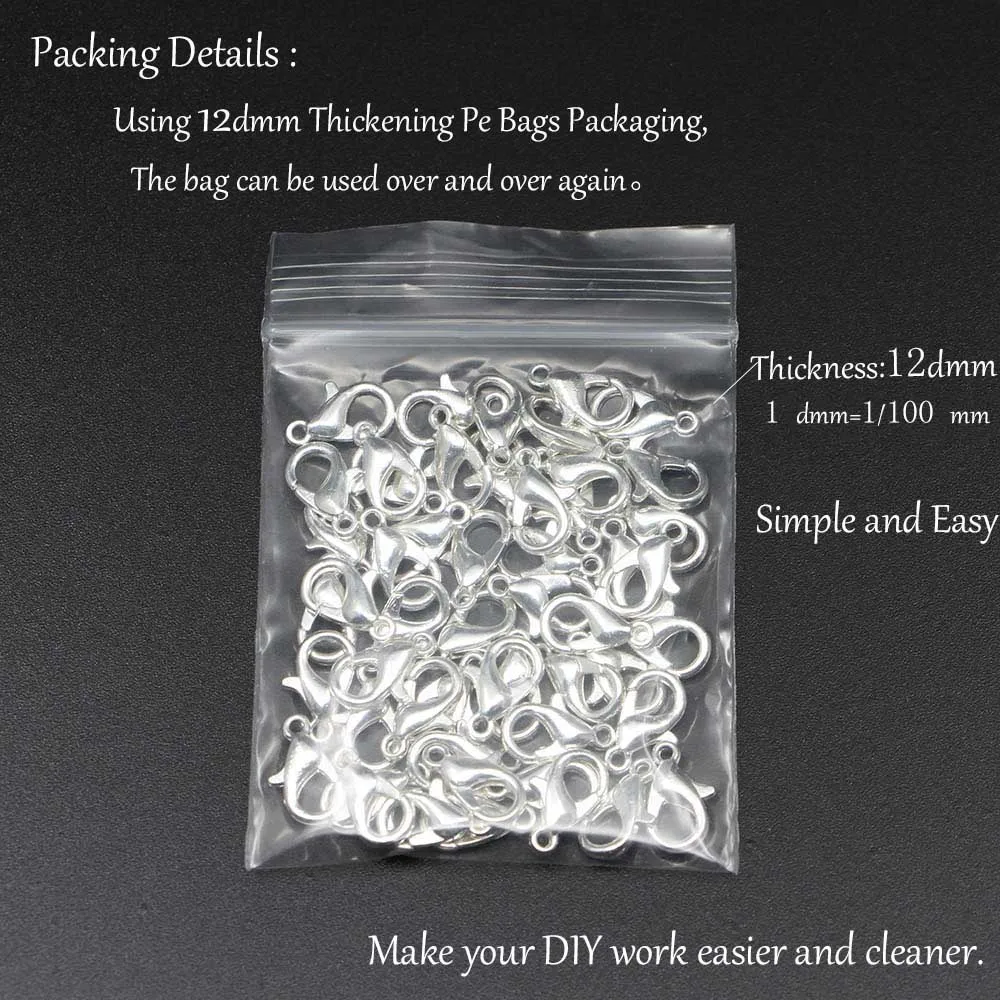 50pcs/lot  Jewelry Findings Alloy  Lobster Clasp Hooks For Jewelry Making Necklace bracelet Chain DIY Supplies Accessories