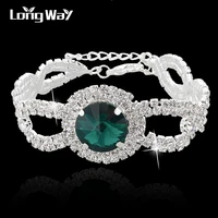 longway 2019 new fashion gold color bracelet wedding bracelet jewelry rhinestone bangle bracelets women accessories sbr140395