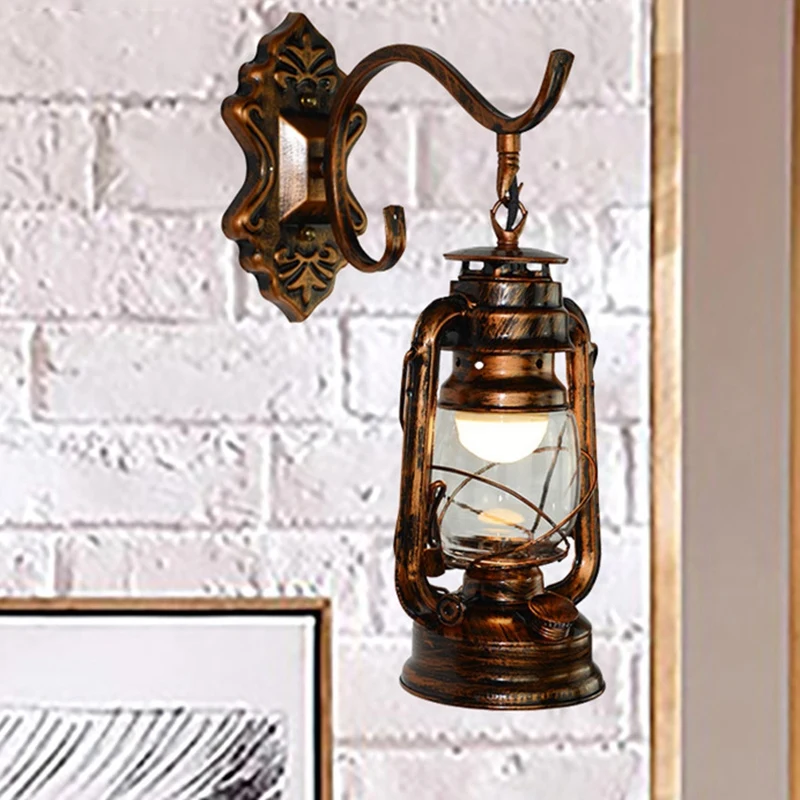 Бронзовые креативные светильники в стиле ретро персональные керосиновые фонари