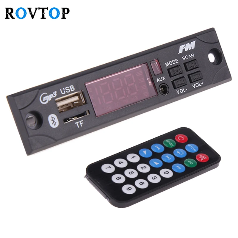 Rovtop Bluetooth беспроводной автомобильный аудио USB TF fm радио модуль MP3 WMA WAV декодер