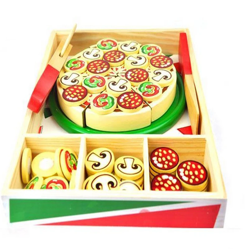 Деревянный Детского Питания Торт Пицца Кухня детская Toys Cocina Juguete кухни Enfant Для
