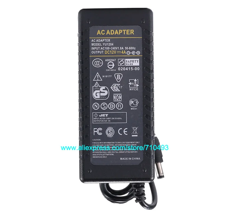 Высокое качество AC DC 12V 8A 7A 6A 5A 4A 3A 1A адаптер питания 96W 84W 72W 60W 48W 36W 12W с IC чипом |